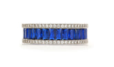 Special Design Sapphire 925 Sterling Silver Affordable Wedding Engagement Bridal Ring studded with CZ